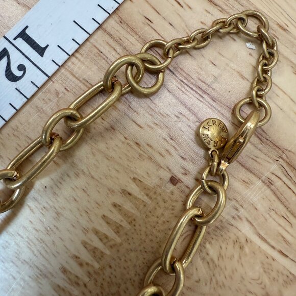 J. Crew Tortoise Acrylic Circular Link Necklace With Gold-Tone Hardware - Picture 4 of 6